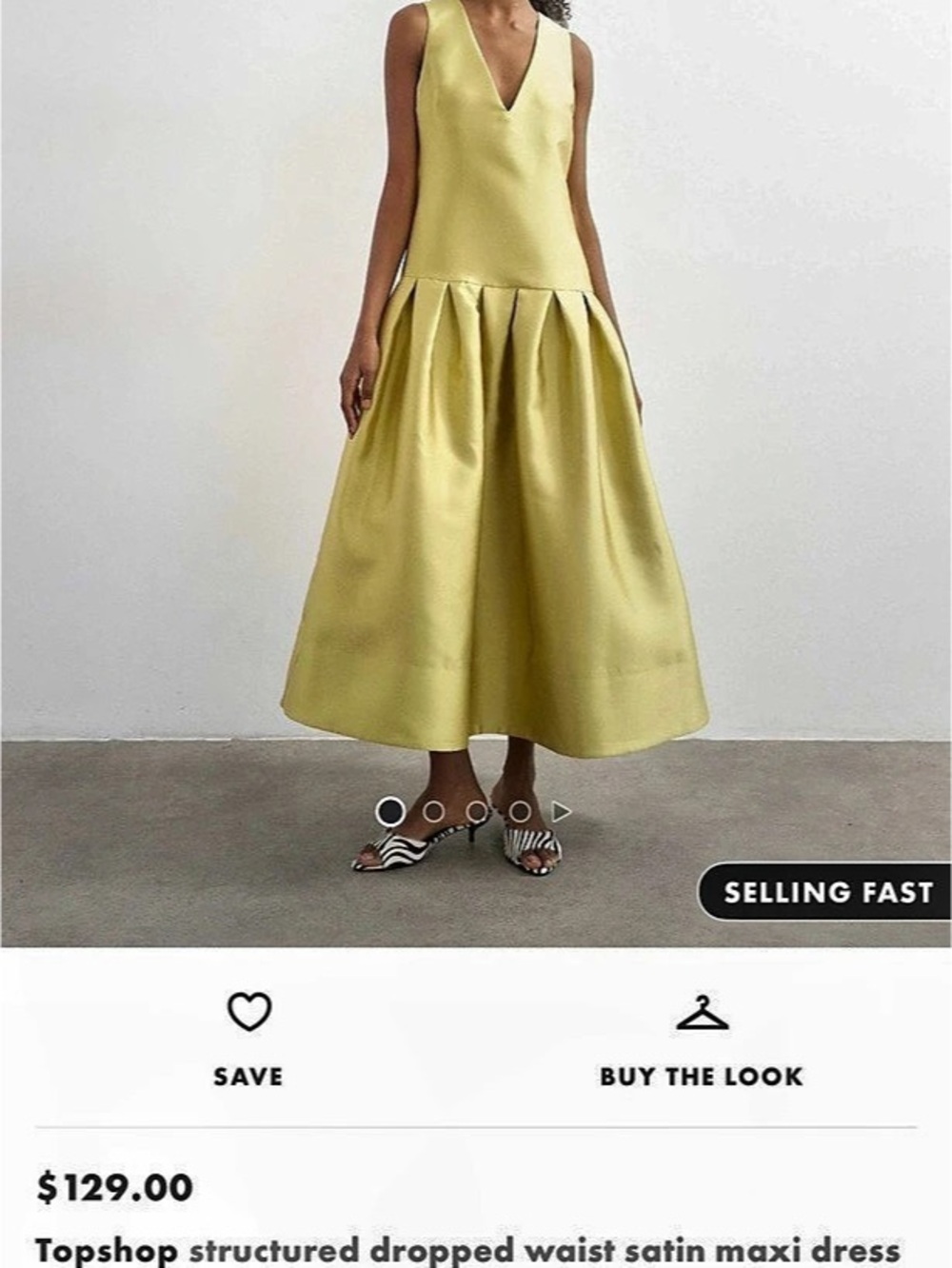 Topshop ASOS Satin Structured Dropped Waist Maxi Dress green 2